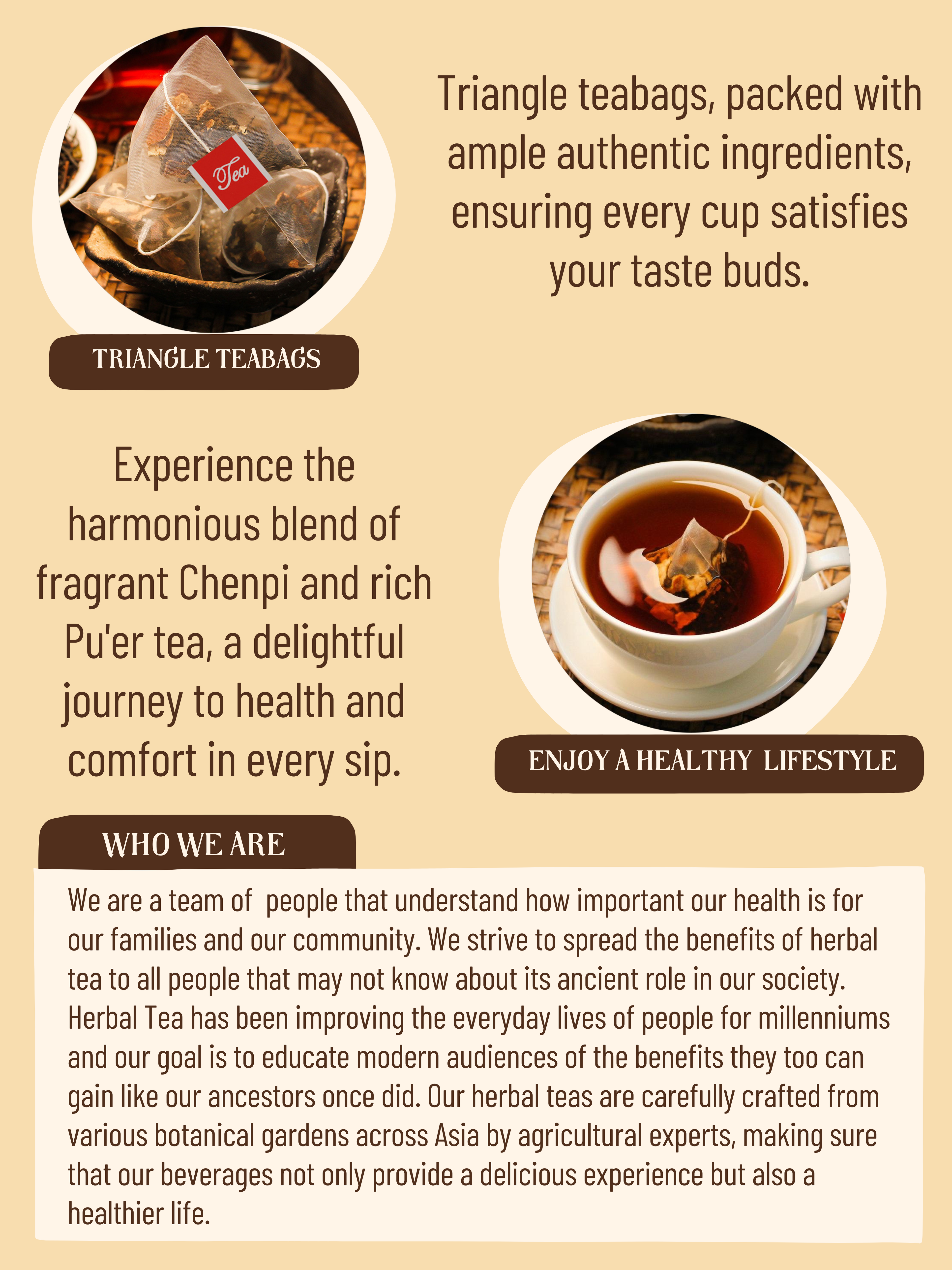 Goddess Herbal Tea Beverage - Natural Material Tangerine Peel Puer Tea 250g (5g x 50 bags)