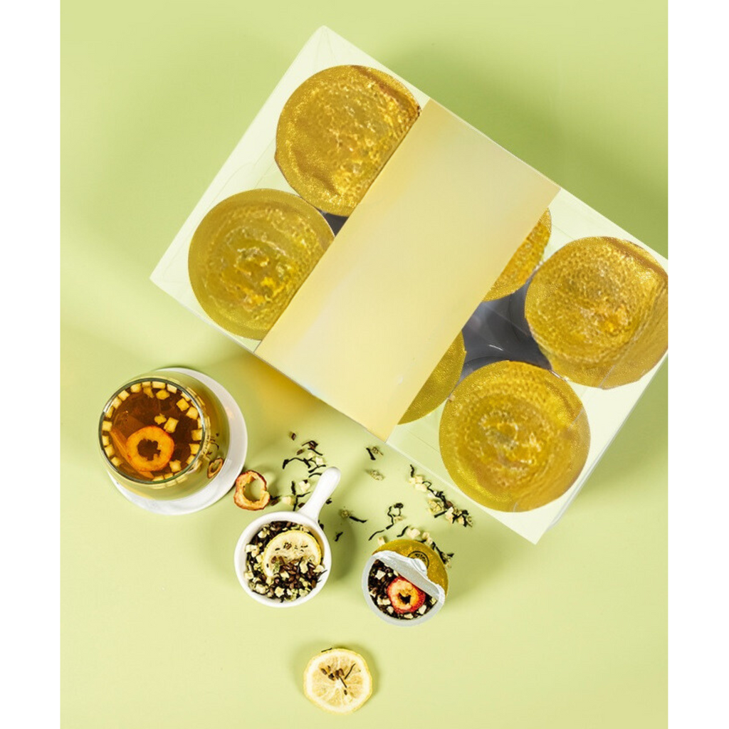 Bebida de material natural de té de hierbas - Té afrutado de manzana y limón 277 g (18,5 g x 15 latas)