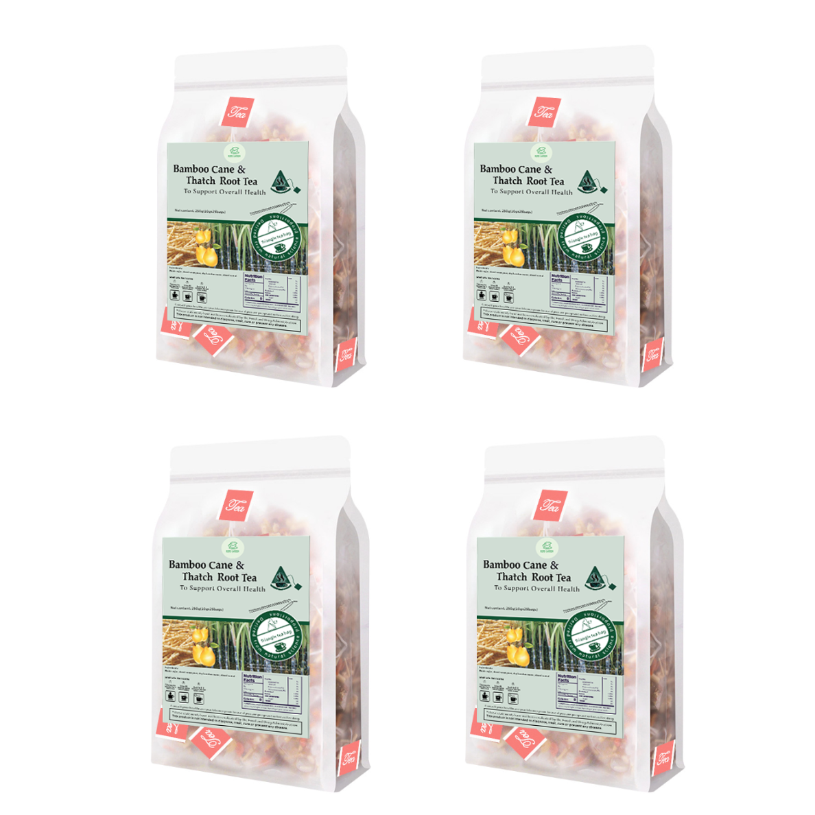 Té de hierbas - Té de caña de bambú y raíz de paja 250 g (10 g x 25 bolsas) con 9 muestras de regalo