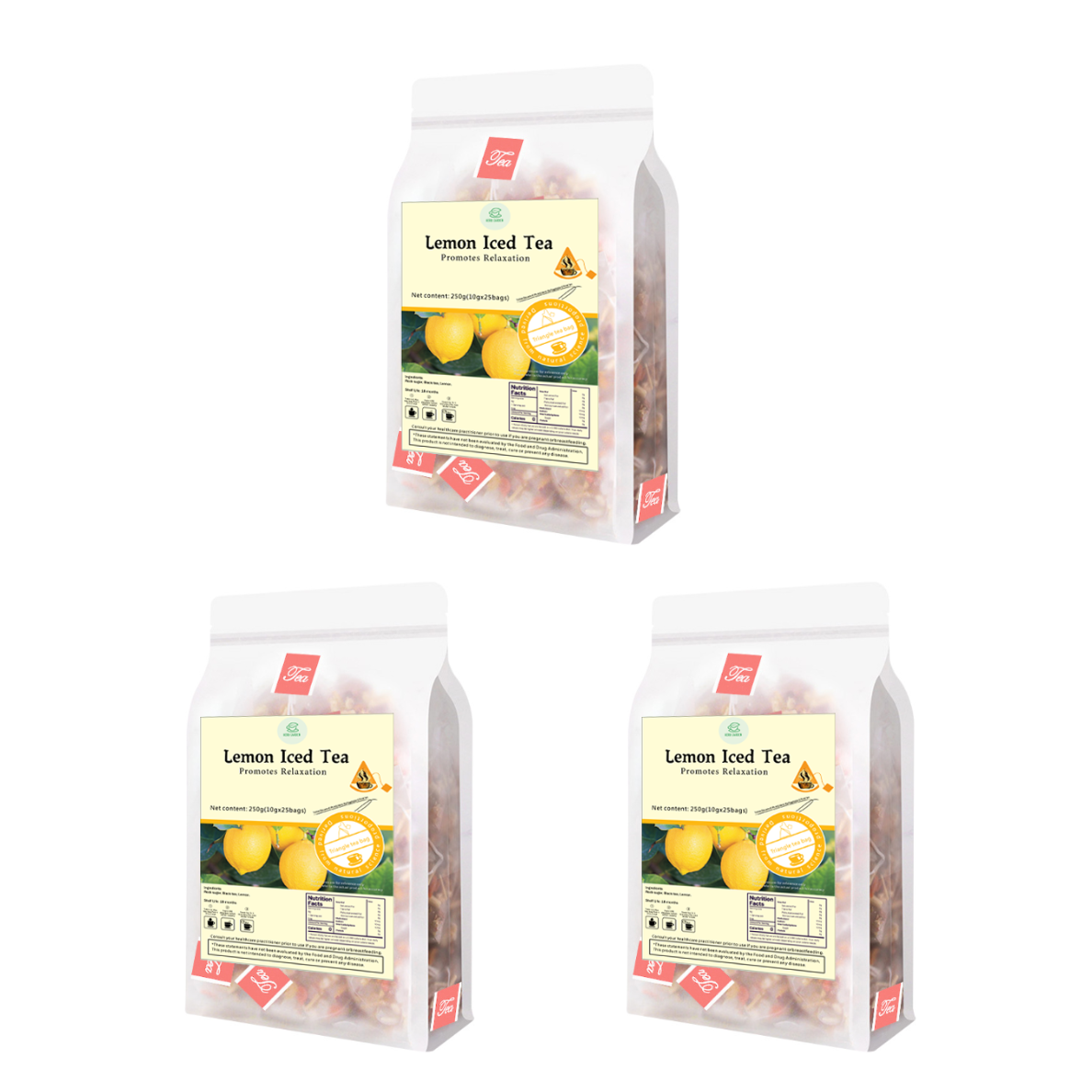 Goddess Herbal Tea Beverage - Natural Material Lemon Iced Tea 250g (10g x 25 bags)