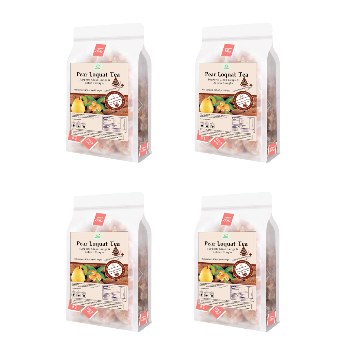 Goddess Herbal Tea Beverage - Natural Material Pear Loquat Tea 250g (5g x 50 bags)