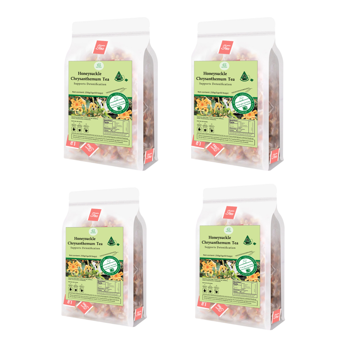 Goddess Herbal Tea Beverage - Natural Material Honeysuckle Chrysanthemum Tea 250g (5g x 50 bags)