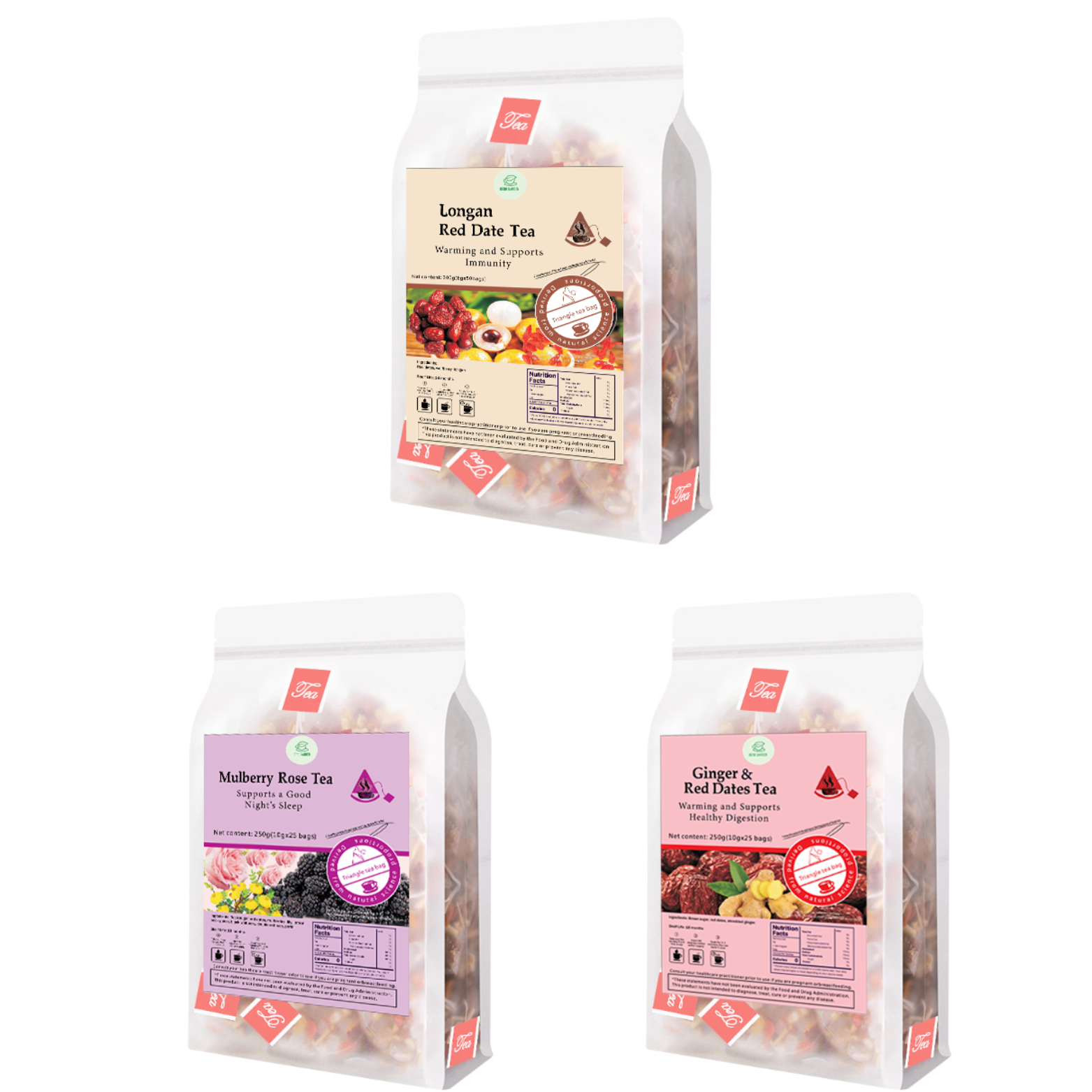 Goddess Herbal Tea Combo Beverage Natural Material for Women Cycle with Healthy Sugar- 3 bags 35.3oz 100 teabags With Free Gift 9 Samplers 1