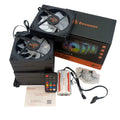 Evounic 120mm RGB/ARGB Case Fan Kit with Remote Control and 6-Port Controller Hub, Quiet Cooling 6-Pack PC Fans for Gaming Desktop Computers
