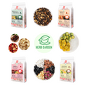 Loose Leaf Herbal Fruit Flower Tea Beverage - Tangerine Peel Pu’er Tea & Bamboo Cane & Thatch Root Tea & Green Orange Passion Fruit Tea & Ginger & Red Dates Tea - 150 teabags (31.7oz) -  Skin Detox, Immune, Good Sleep, 100% Natural Whole Material