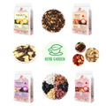 Loose Leaf Herbal Fruit Flower Tea Beverage - Mulberry Rose Tea & Lemon Iced Tea & Tangerine Peel Pu’er Tea & Ginger & Red Dates Tea - 150 teabags (31.7oz) - Skin Detox, Menstrual, Immune, Vitamin C, Good Sleep, 100% Natural Whole Material