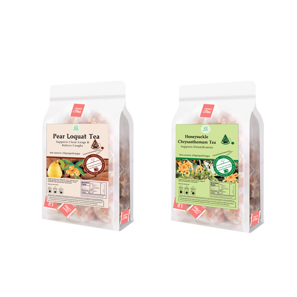 Goddess Herbal Tea Combo Beverage Natural Material Protect Throat with Healthy Sugar- 2 bags 17.6oz 50 teabags With Free Gift 9 Samplers 1