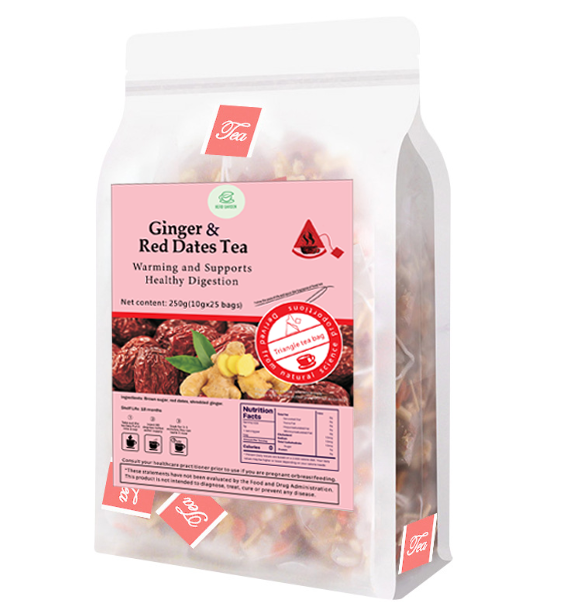 Té de dátil rojo Longan 300 g+Té de jengibre y dátiles rojos 250 g+Té de rosa de morera 250 g+Té helado de limón 250 g