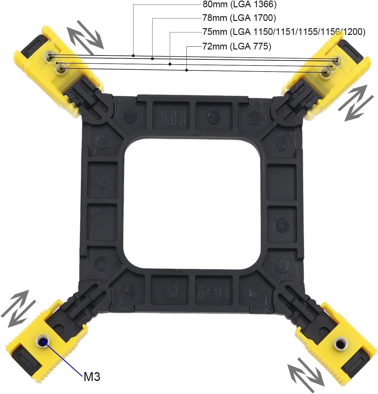 80mm RGB Heatsink CPU Cooler with Universal Bracket - Compatible Intel i3/i5/i7 LGA 115x 1150 1151 1155 1156 1200 Quiet Fan & Aluminum Heatsink 4pin with Temperature Control Easy Install for Desktop
