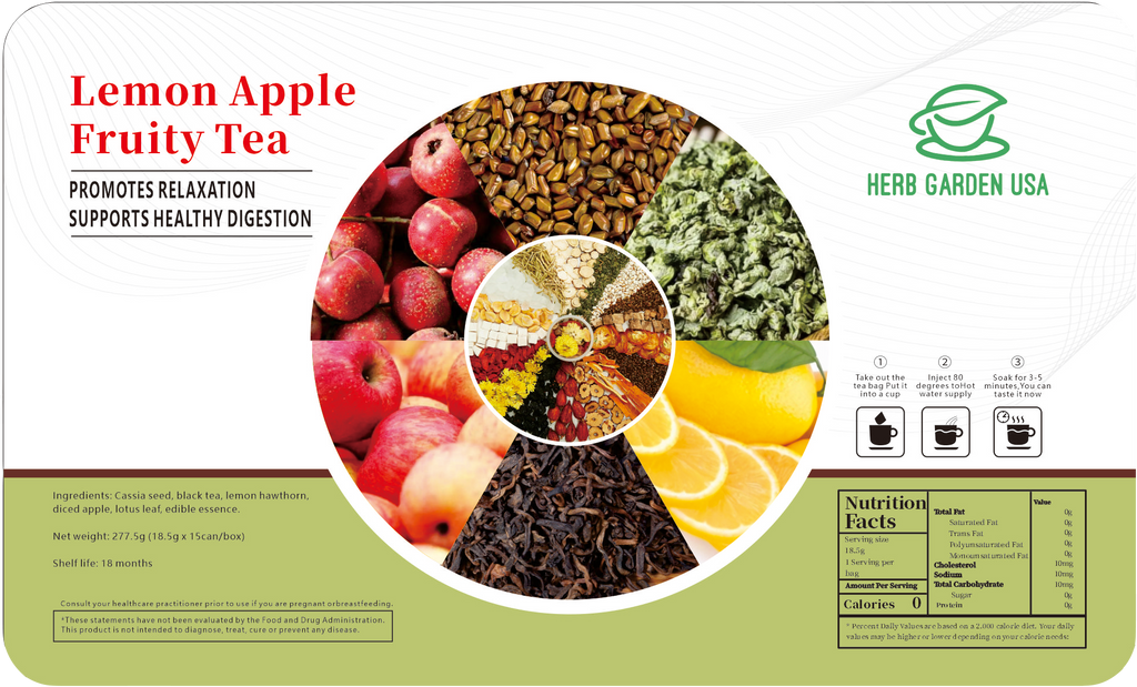 Té afrutado de manzana y limón 277 g (18,5 g x 15 latas)