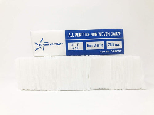 1000 PC (5 PKS) 2"X2" Non-Woven 4-Ply Dental Medical Gauze Pad, Non-Sterile All Purpose Gauze Sponges, 4-Ply Cotton Filled Sponges Provide Maximum Absorption