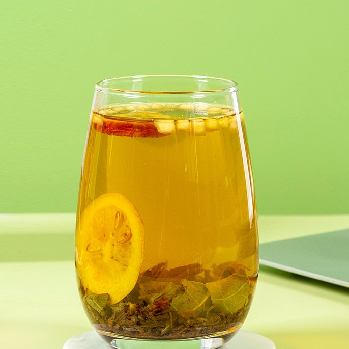 Bebida de material natural de té de hierbas - Té afrutado de manzana y limón 277 g (18,5 g x 15 latas)