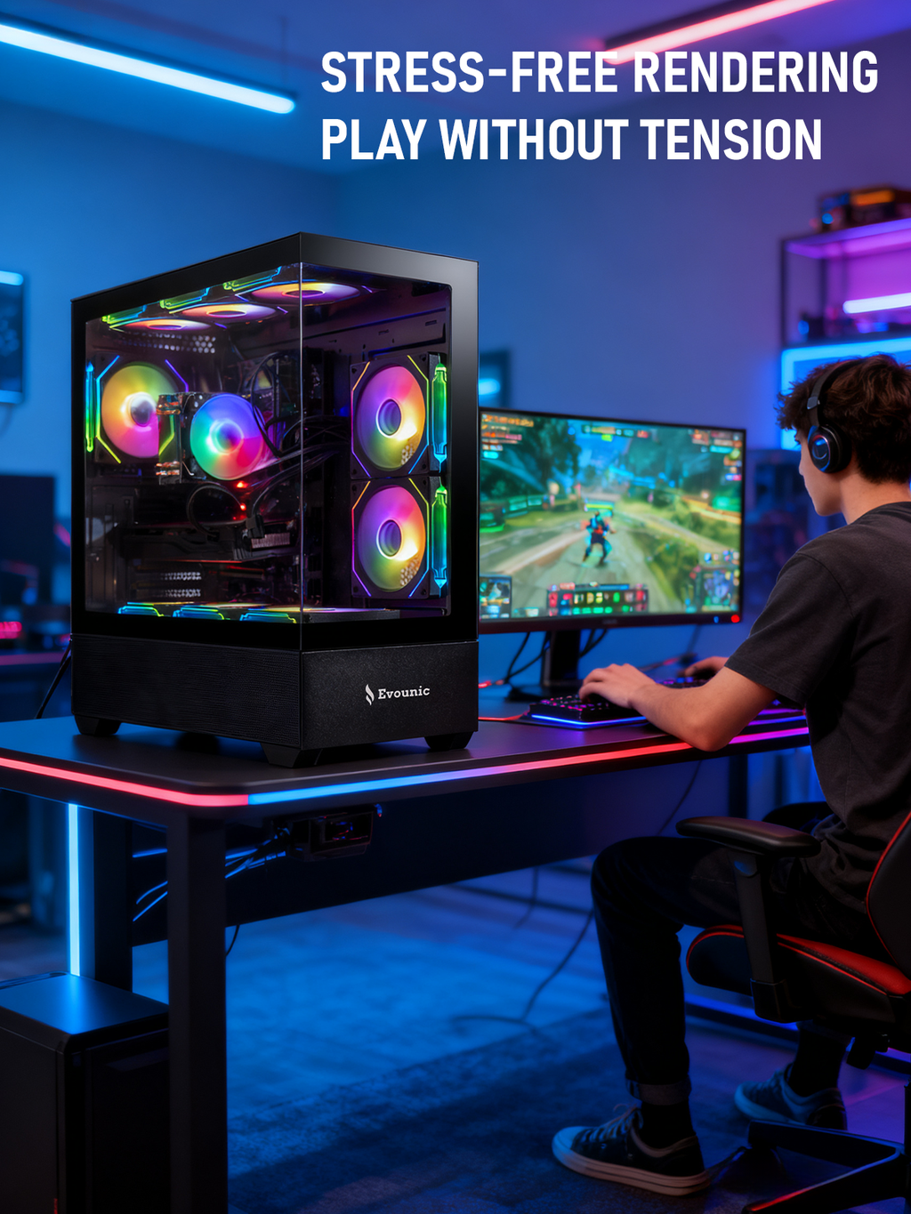 Gamer Master Gaming Desktop PC, AMD Ryzen 7 5800X, NVIDIA GeForce RTX 5060, 16GB DDR4 RAM, 1TB SSD, 650W Power Supply, WiFi 6/Bluetooth 5.4, Windows 11