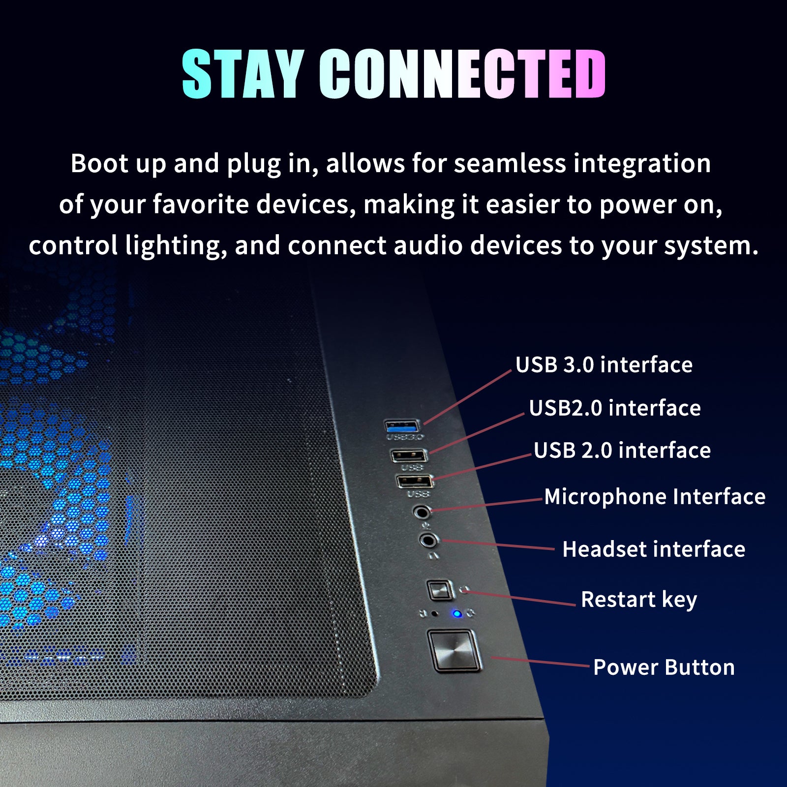 ARGB Gaming PC Desktop, i7-11700F (up to 4.9GHz), RTX 2080 Ti 11GB, 32GB DDR4 RAM, 1TB NVMe SSD, 800W PSU, Wi-Fi 6, Windows 11 – High-Performance Gaming & Streaming