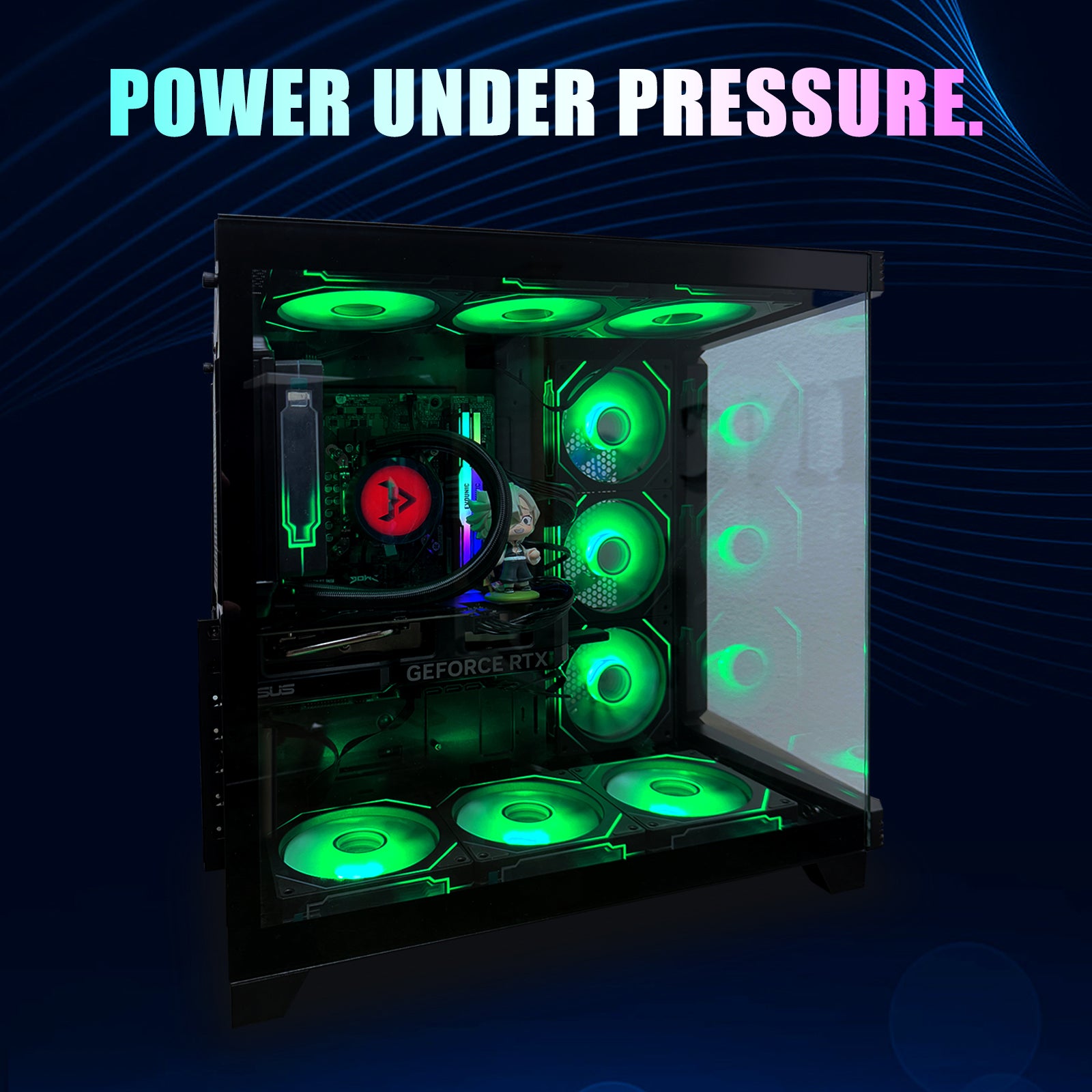 ARGB Gaming PC Desktop, i7-11700F (up to 4.9GHz), RTX 2080 Ti 11GB, 32GB DDR4 RAM, 1TB NVMe SSD, 800W PSU, Wi-Fi 6, Windows 11 – High-Performance Gaming & Streaming