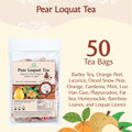 Loose Leaf Herbal Fruit Flower Tea Beverage - Pear Loquat Tea & Mulberry Rose Tea & Bamboo Cane & Thatch Root Tea & Green Orange Passion Fruit Tea - 125 teabags (34.2oz) - Immune, Throat Comfort, Good Sleep, 100% Natural Whole Material