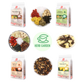 Loose Leaf Herbal Fruit Flower Tea Beverage - Pear Loquat Tea & Honeysuckle Chrysanthemum Tea & Lemon Iced Tea & Tangerine Peel Pu’er Tea - 150 teabags (31.7oz) -  Throat Comfort, Detox, Immune, Vitamin C, Good Sleep, 100% Natural Whole Material
