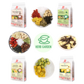 Loose Leaf Herbal Fruit Flower Tea Beverage - Pear Loquat Tea & Honeysuckle Chrysanthemum Tea & Lemon Iced Tea & Green Orange Passion Fruit Tea - 125 teabags (34.2oz) -  Throat Comfort, Detox, Immune, Vitamin C, Good Sleep, 100% Natural Whole Material