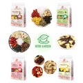Loose Leaf Herbal Fruit Flower Tea Beverage - Pear Loquat Tea & Honeysuckle Chrysanthemum Tea & Lemon Iced Tea & Ginger & Red Dates Tea - 125 teabags (34.2oz) -  Throat Comfort, Vitamin C, Good Sleep, Skin Detox, Menstrual, 100% Natural Whole Material