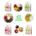 Loose Leaf Herbal Fruit Flower Tea Beverage - Pear Loquat Tea & Honeysuckle Chrysanthemum Tea & Green Orange Passion Fruit Tea & Ginger & Red Dates Tea - 125 teabags (34.2oz) - Skin Detox, Throat Comfort, Good Sleep, 100% Natural Whole Material