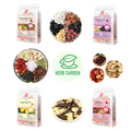 Loose Leaf Herbal Fruit Flower Tea Beverage - Pear Loquat Tea & Mulberry Rose Tea & Lemon Iced Tea & Ginger & Red Dates Tea - 125 teabags (34.2oz) - Skin Detox, Menstrual, Throat Comfort, Good Sleep, 100% Natural Whole Material