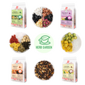 Loose Leaf Herbal Fruit Flower Tea Beverage - Honeysuckle Chrysanthemum Tea & Mulberry Rose Tea & Tangerine Peel Pu’er Tea & Green Orange Passion Fruit Tea - 150 teabags (31.7oz) - Detox, Good Night’s Sleep, Immune, Vitamin C, 100% Natural Whole Material
