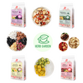 Loose Leaf Herbal Fruit Flower Tea Beverage - Mulberry Rose Tea & Bamboo Cane & Thatch Root Tea & Green Orange Passion Fruit Tea & Ginger & Red Dates Tea - 100 teabags (34.2oz) - Skin Detox, Good Night’s Sleep, Vitamin C, 100% Natural Whole Material