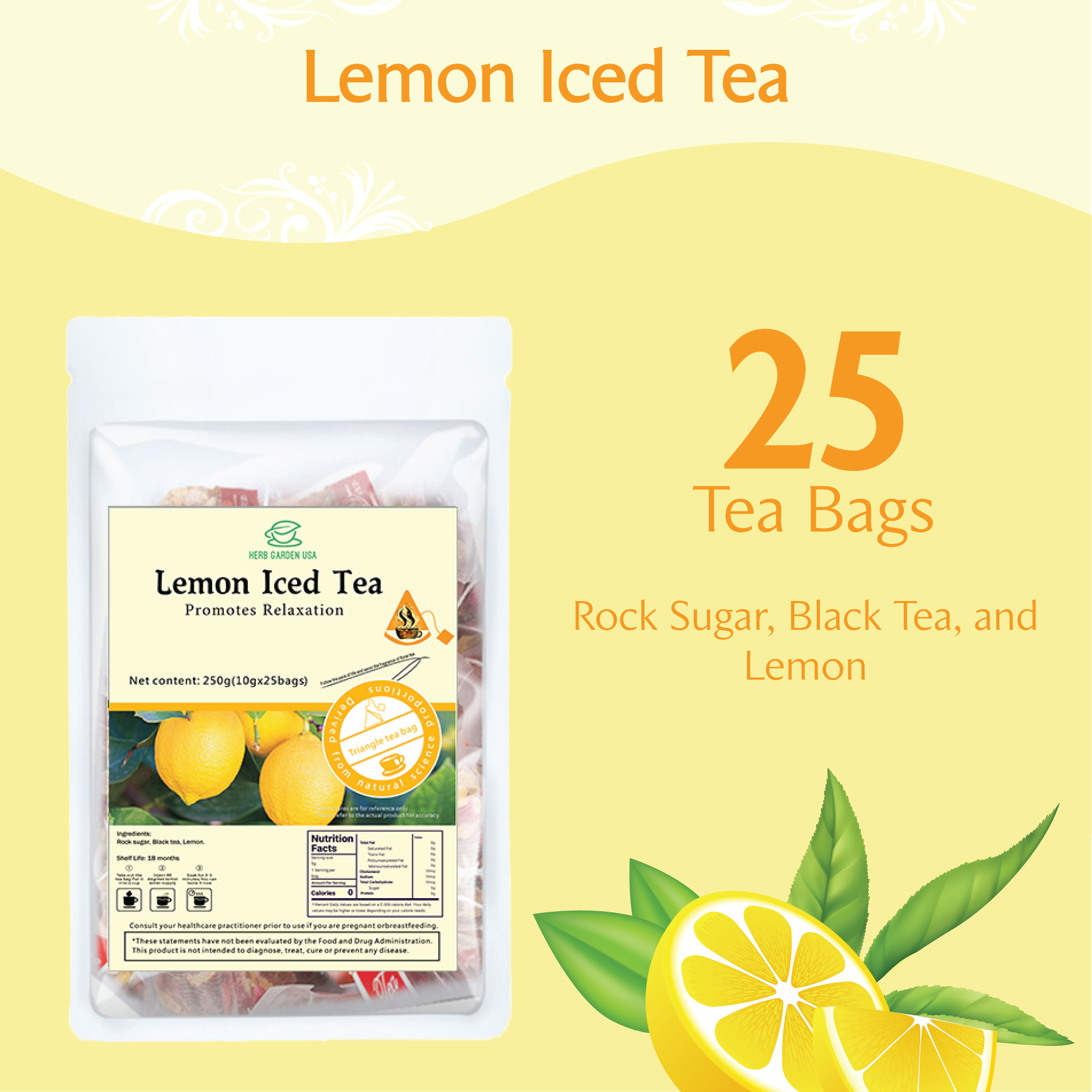 Loose Leaf Herbal Fruit Flower Tea Beverage - Honeysuckle Chrysanthemum Tea & Lemon Iced Tea & Bamboo Cane & Thatch Root Tea & Ginger & Ginger & Red Dates Tea - 125 teabags (34.2oz) - Skin Detox, Good Night’s Sleep, Vitamin C, 100% Natural Whole Material