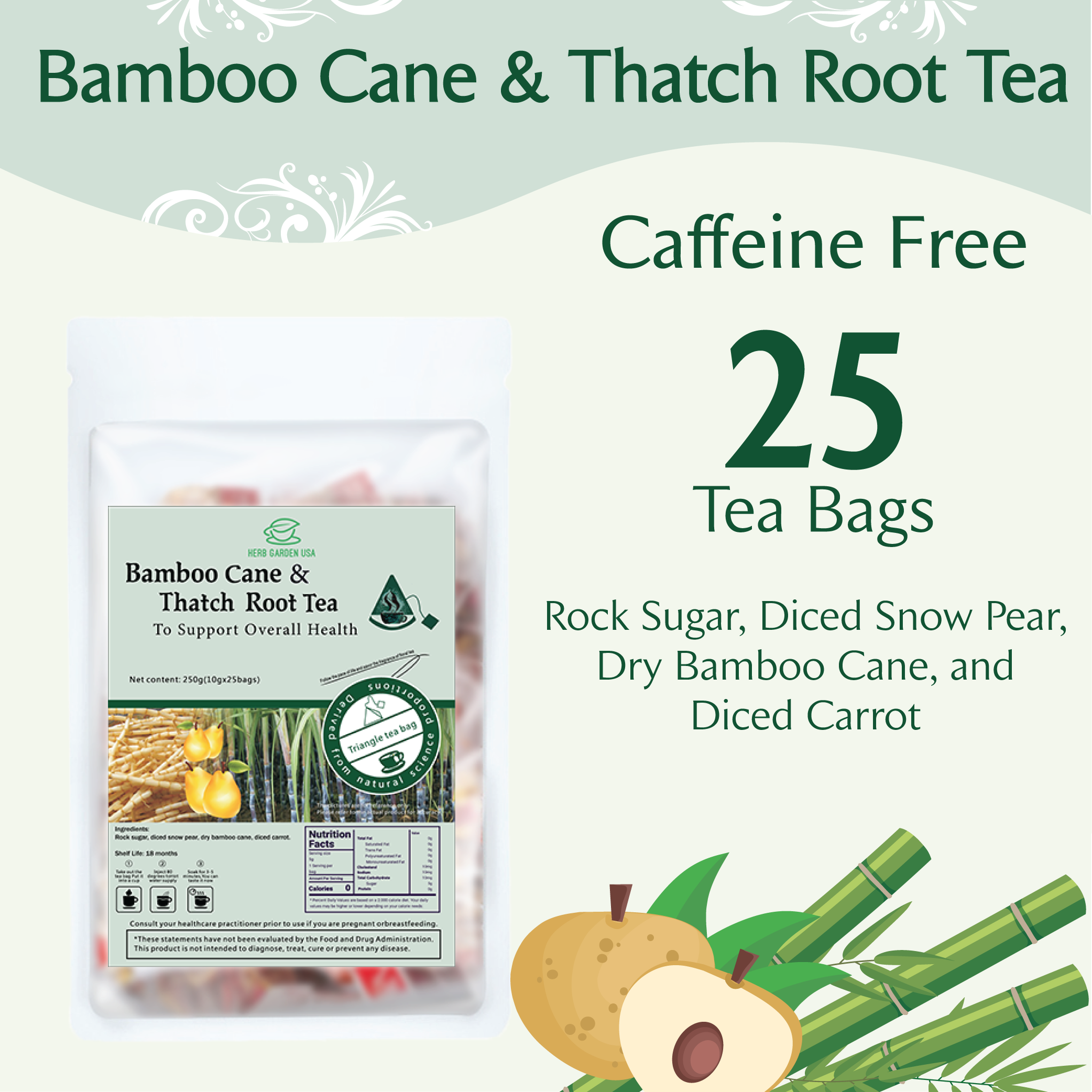 Loose Leaf Herbal Fruit Flower Tea Beverage - Honeysuckle Chrysanthemum Tea & Mulberry Rose Tea & Bamboo Cane & Thatch Root Tea & Ginger & Red Dates Tea - 125 teabags (34.2oz) - Skin Detox, Good Night’s Sleep, Vitamin C, 100% Natural Whole Material