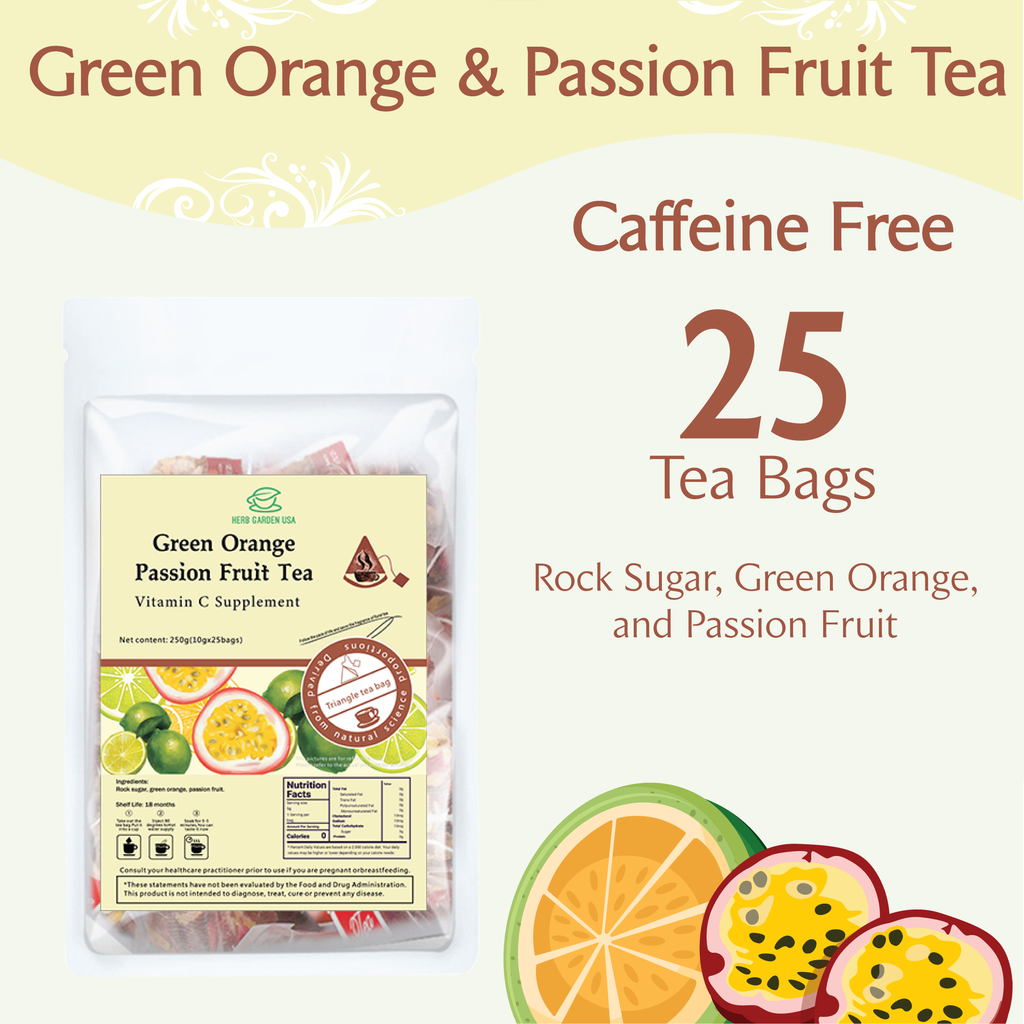 Loose Leaf Herbal Fruit Flower Tea Beverage - Pear Loquat Tea & Honeysuckle Chrysanthemum Tea & Lemon Iced Tea & Green Orange Passion Fruit Tea - 125 teabags (34.2oz) -  Throat Comfort, Detox, Immune, Vitamin C, Good Sleep, 100% Natural Whole Material