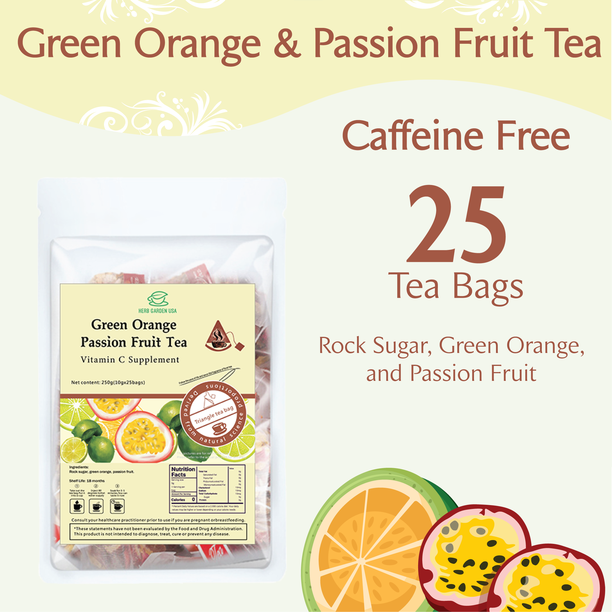 Loose Leaf Herbal Fruit Flower Tea Beverage - Pear Loquat Tea & Lemon Iced Tea & Tangerine Peel Pu’er Tea & Green Orange Passion Fruit Tea - 150 teabags (31.7oz) - Immune, Vitamin C, Throat Comfort, Good Sleep, 100% Natural Whole Material