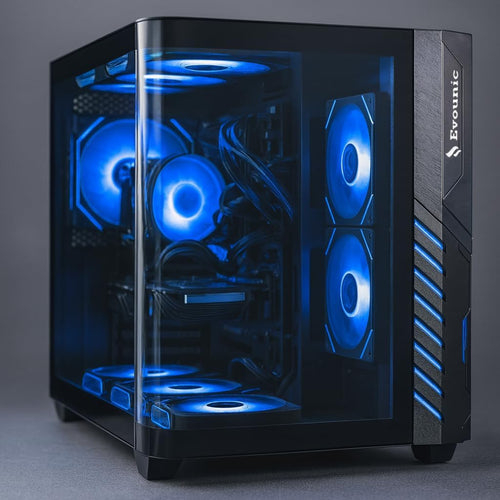 Gaming PC Desktop Computer – i5-11400 up to 4.4 GHz 12-Threads, GTX1080, 16GB DDR4 RAM, 1TB NVMe SSD, Wi-Fi 6 & Bluetooth 5.4, 9 × ARGB Cooling Fans, Win11 Pro, 650W PSU, High-Performance Gaming Tower