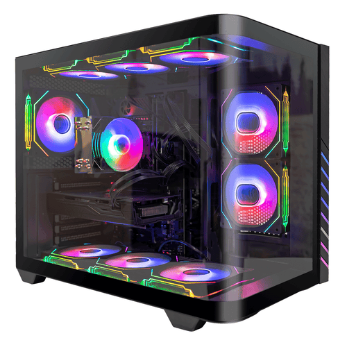 EVOUNIC Gaming PC Desktop, Intel i5/E5/i7 ,Variant VR Ready GPU , 32GB DDR4, 1TB SSD, WiFi 6 & BT 5.4, 9 ARGB Fans, RGB Keyboard & Mouse, Windows 11, Gaming Computer Tower for Gamer, Streaming