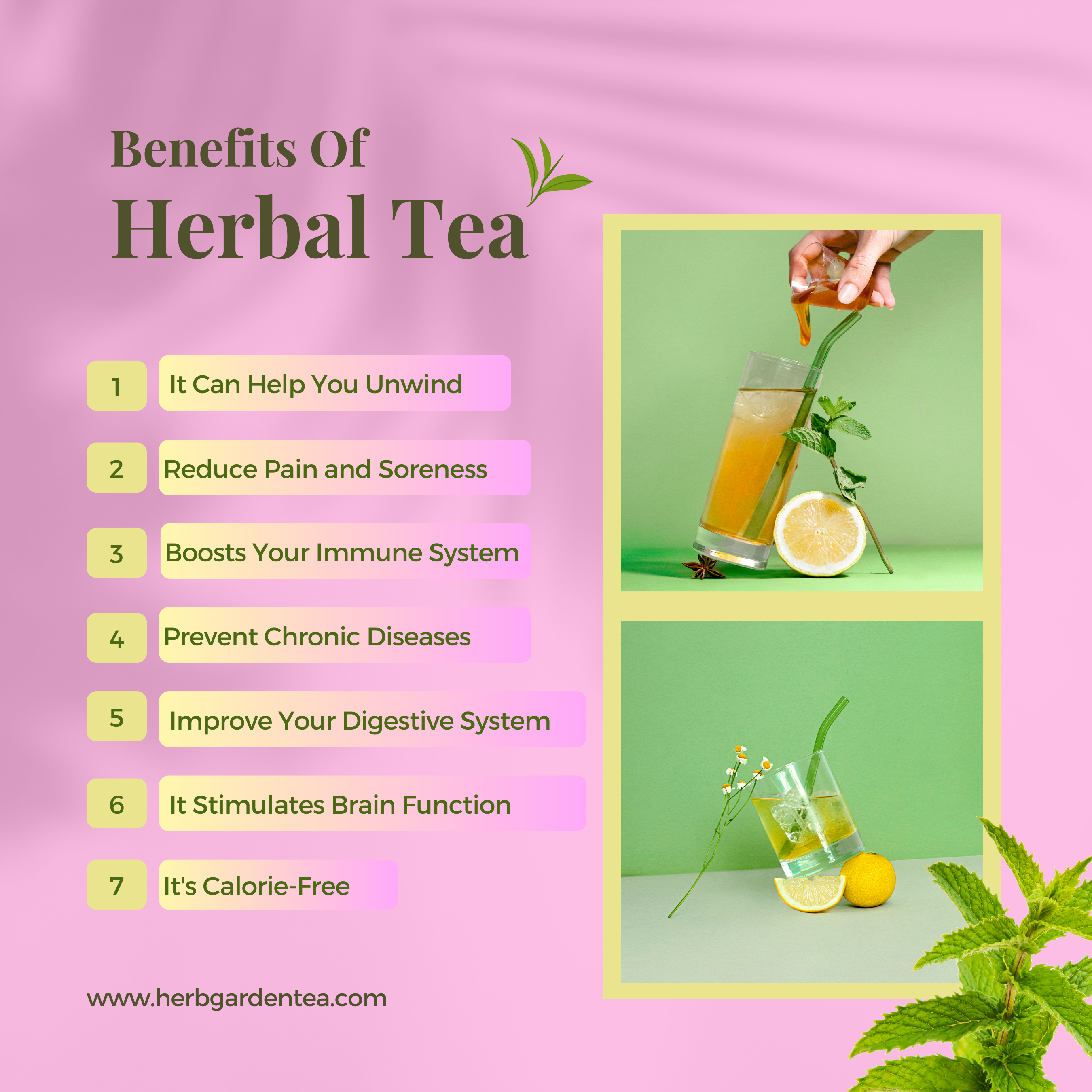 Té de hierbas, bebida dulce para la salud, material natural, té helado de limón, 250 g (10 g x 25 bolsas) 